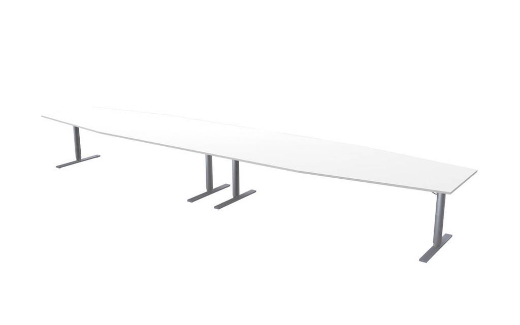Konferensbord 560 x 120 x 80 cm vit Lanab