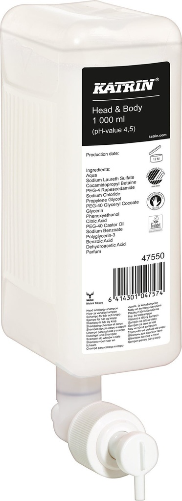 Duschtvål & Schampo 1000 ml Katrin