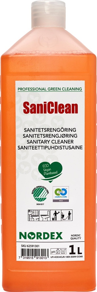 Sanitetsrengöringsmedel SaniClean 1 liter