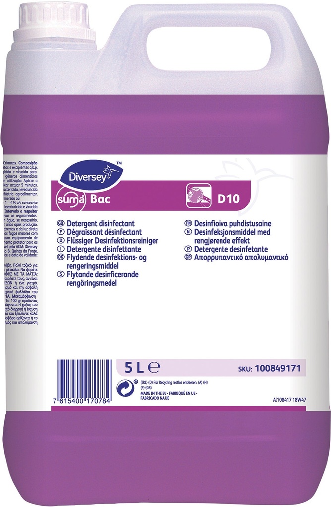 Allrengöringsmedel/Desinficera Suma Bac10 5 liter