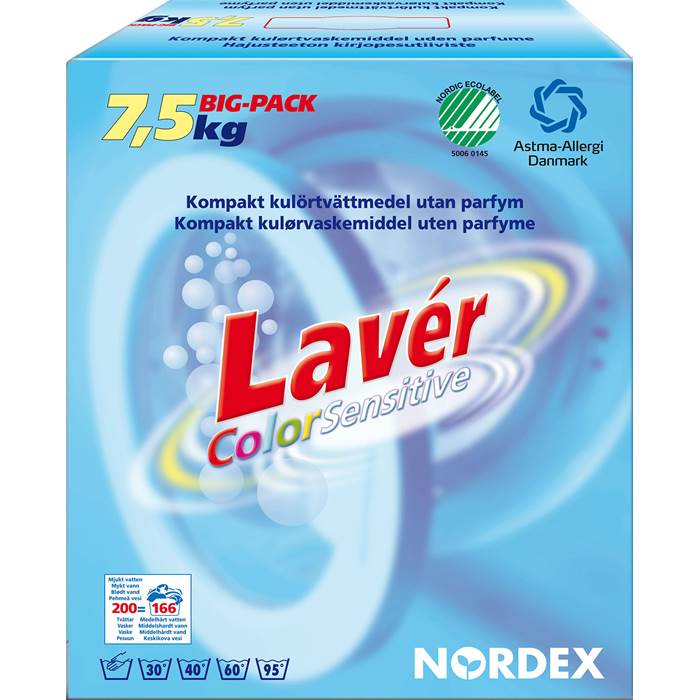 Tvättm Lavér Color Sens 7,5kg