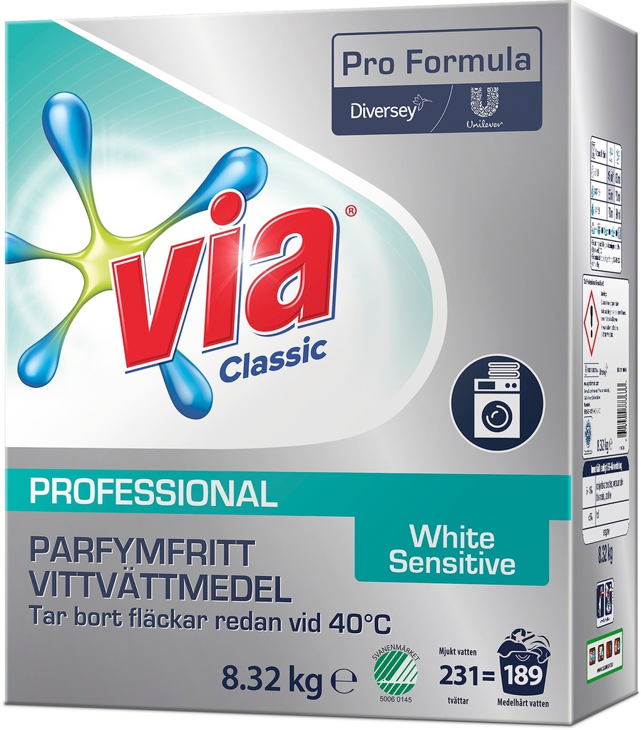 Via White Sensitive+ Professionell 8,32 kg