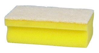 Kökssvamp utan slipmedel gul/vit 10-pack