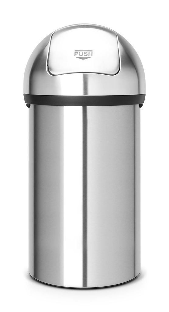 Soptunna Push 60l matt stål
