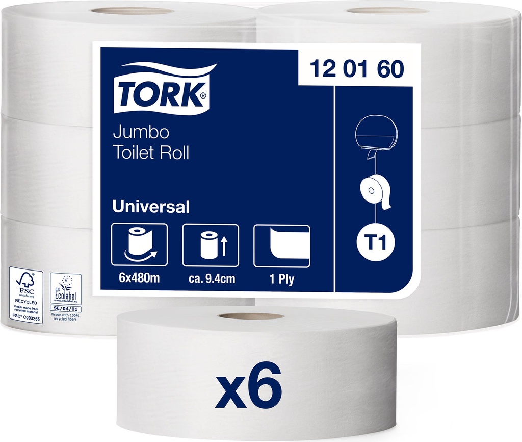 Toalettpapper Tork Universal T1 6 st/fp