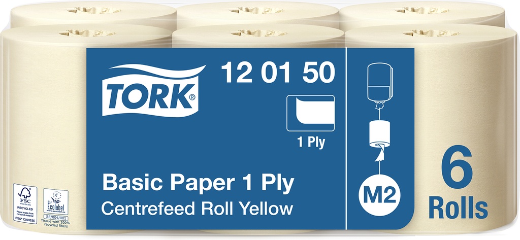 Torkpapper Tork Basic 1-lags M2 6/fp