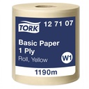 Avtorkningspapper Basic Tork W1 Gul 1190 Meter