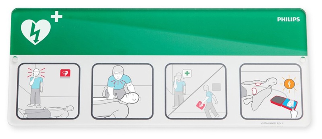 Skylt AED Awareness Placard gr