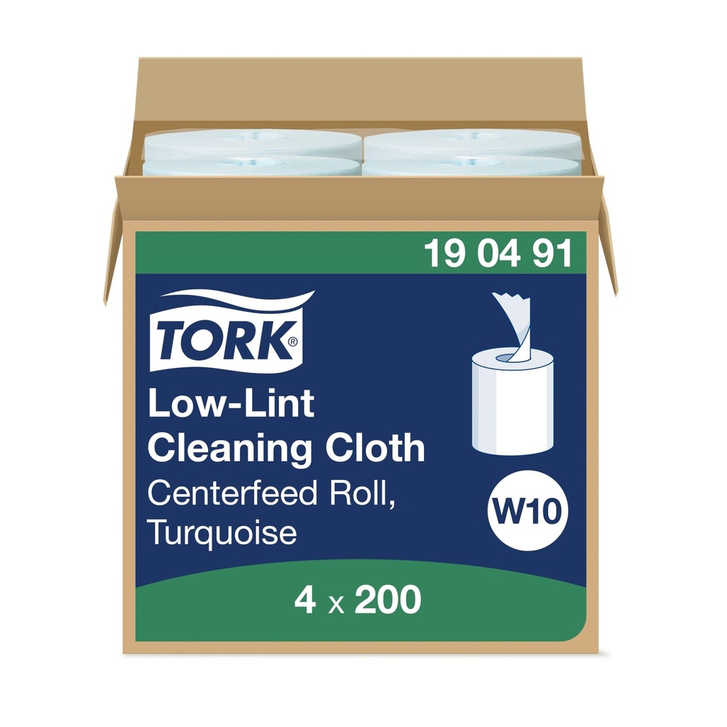 Rengöringsduk Precision refill W10 turkos Tork