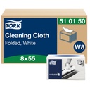 Rengöringsduk Tork vit W8 55st