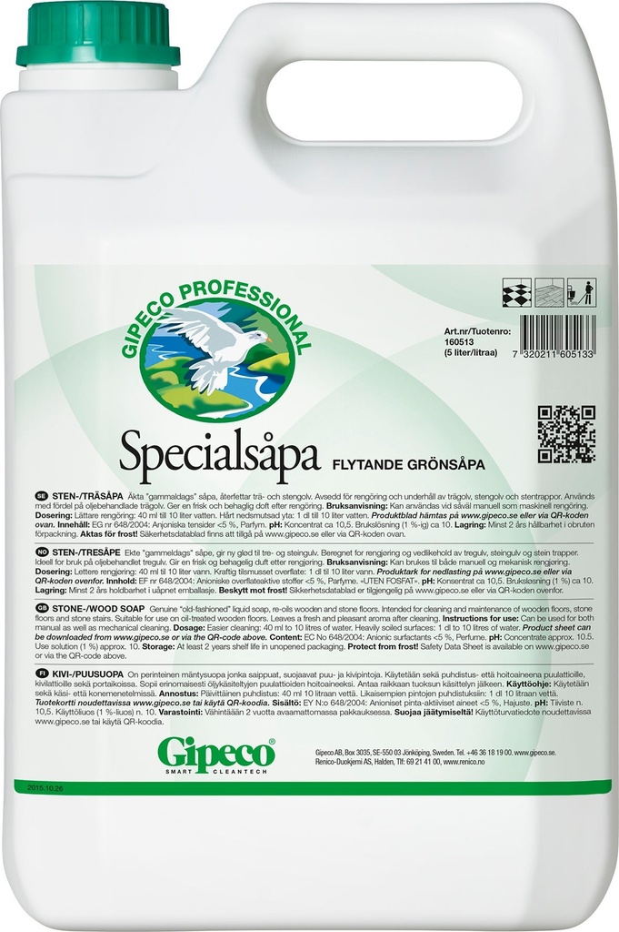 Såpa Special Flytande grön Gipeco 5 liter