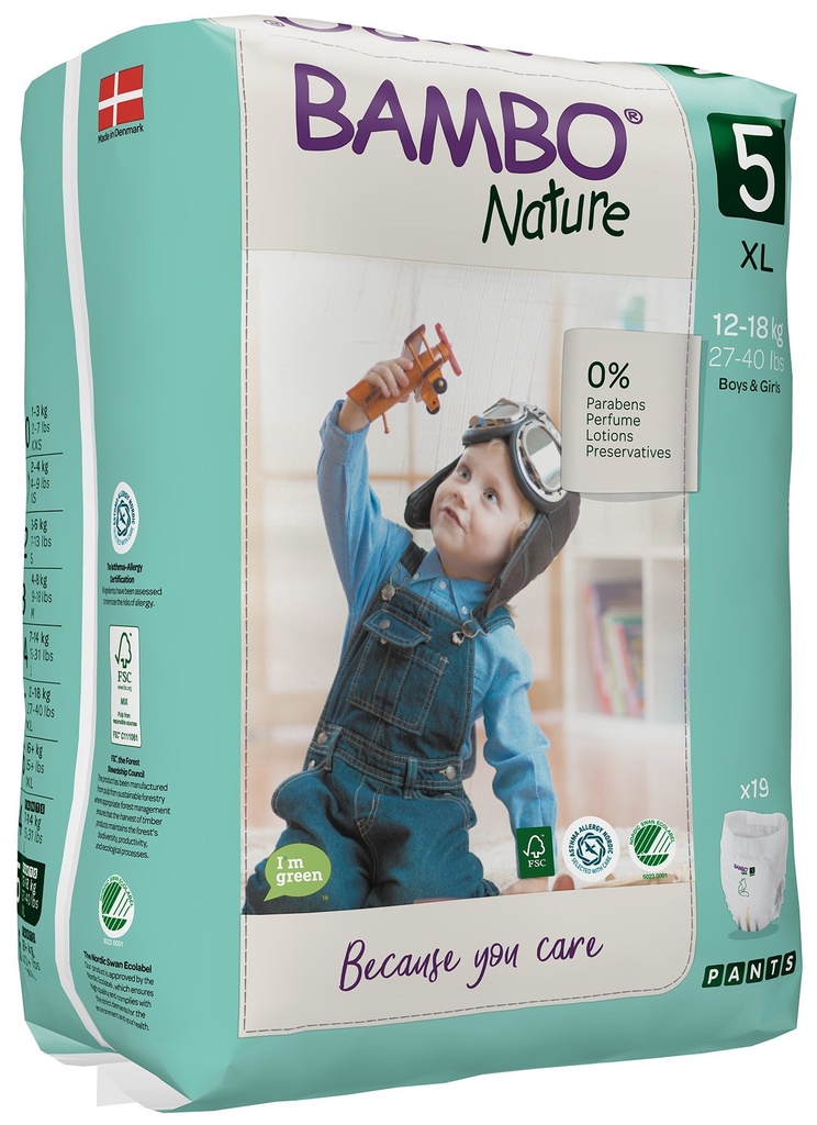 Blöja Bambo Nature Pants 12-18 kg 19 st/fp