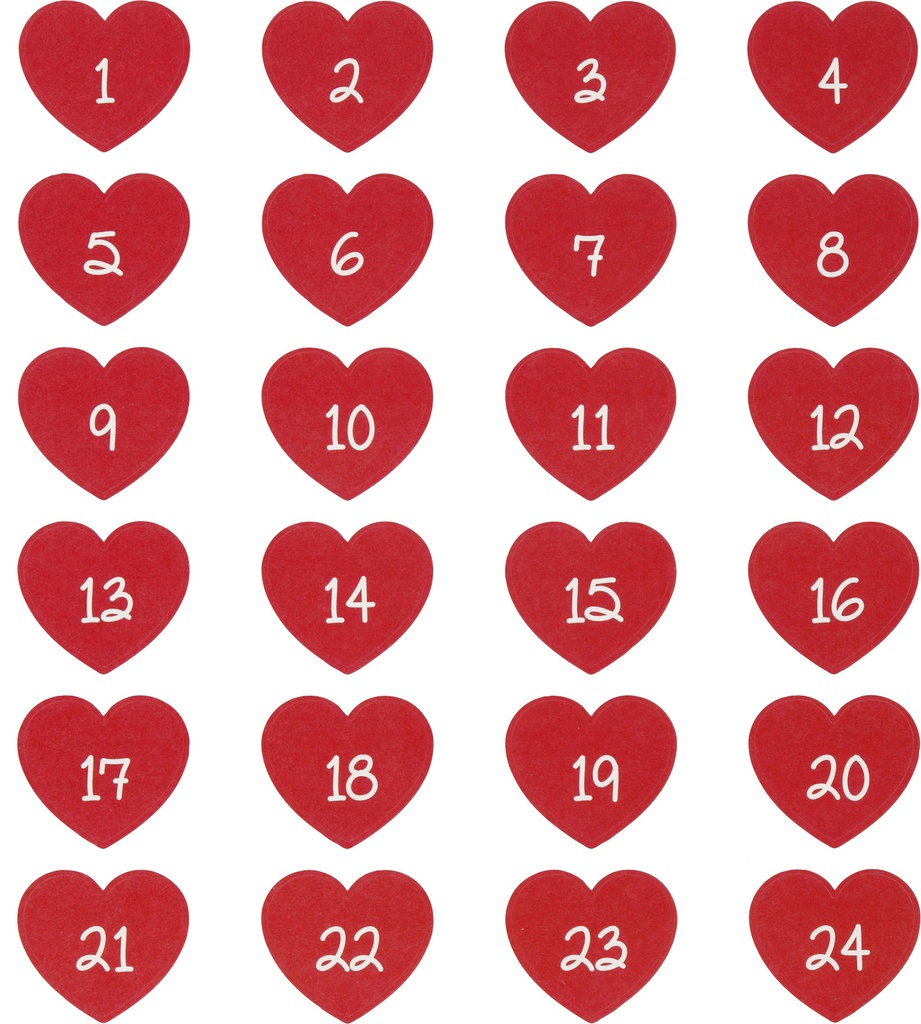 Stickers kalendersiffror 24/fp