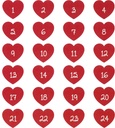Stickers kalendersiffror 24/fp