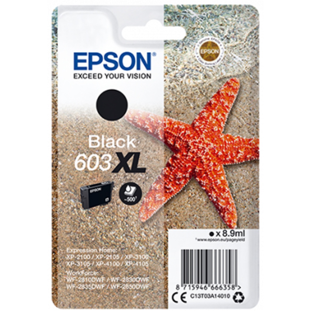 Bläck Epson 603XL svart 8,9ml