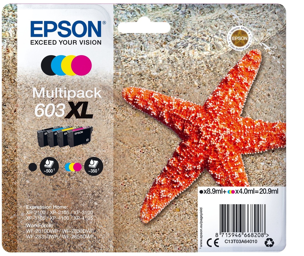 Bläck Epson 603XL CMYK 4 st/fp