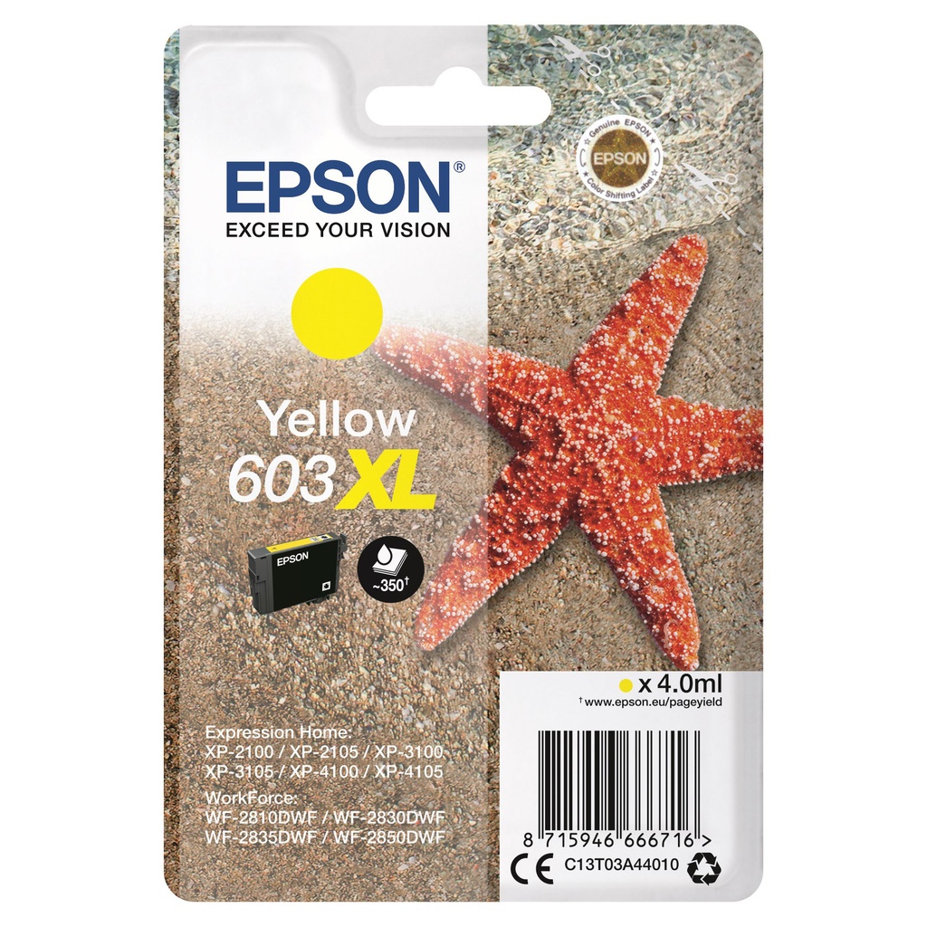 Bläck Epson 603XL gul 4,0ml