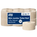 Toalettpapper Mini Jumbo T2 Natur Advanced 12 rullar/trp