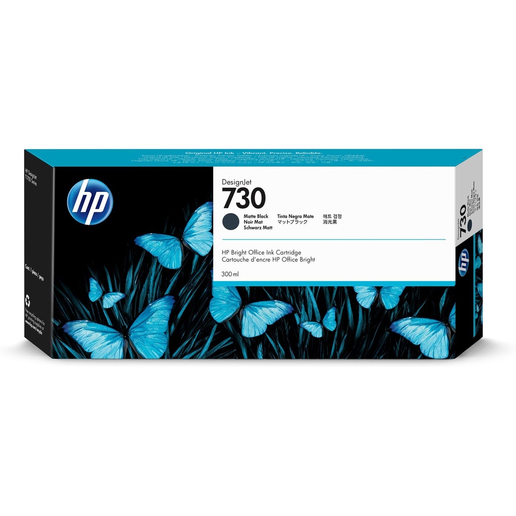Bläckpatron HP 730 mattsvart 300 ml