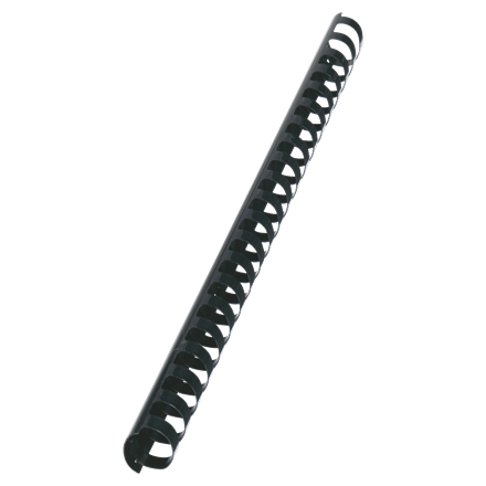 PLASTSPIRAL A4 21-RING 32MM OVAL SVART 50ST/FP