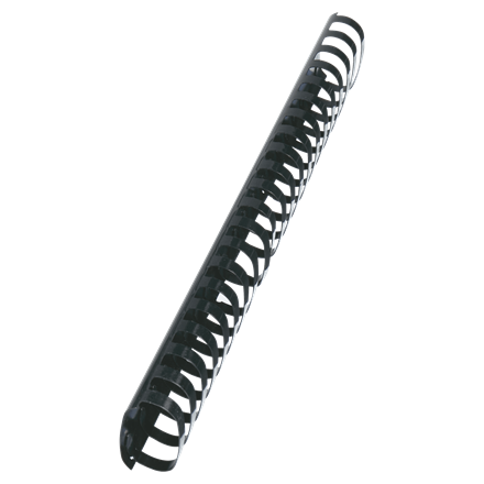 PLASTSPIRAL A4 21-RING 51MM OVAL SVART 50ST/FP