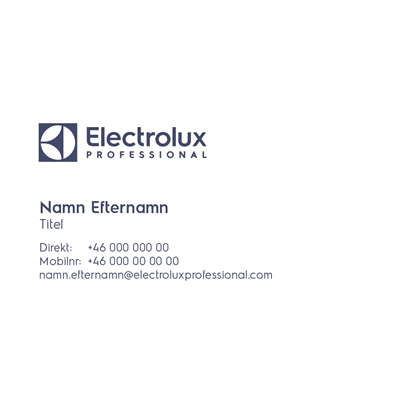 Visitkort Electrolux Professional 100 st/sats 