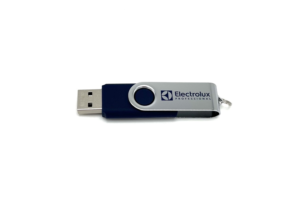 USB minne 2 GB blå med logo 5st/fp