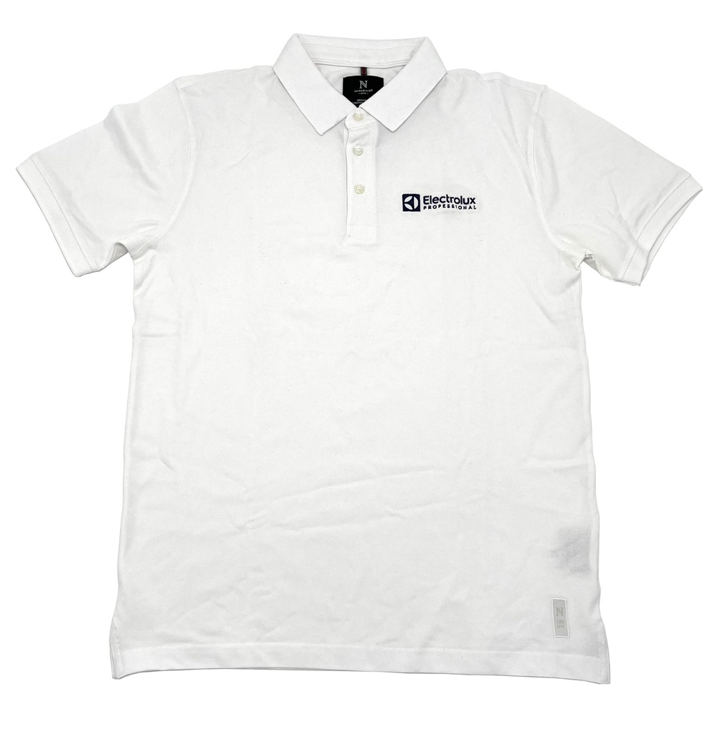 Pike Classic herr vit med blå broderadELP logo