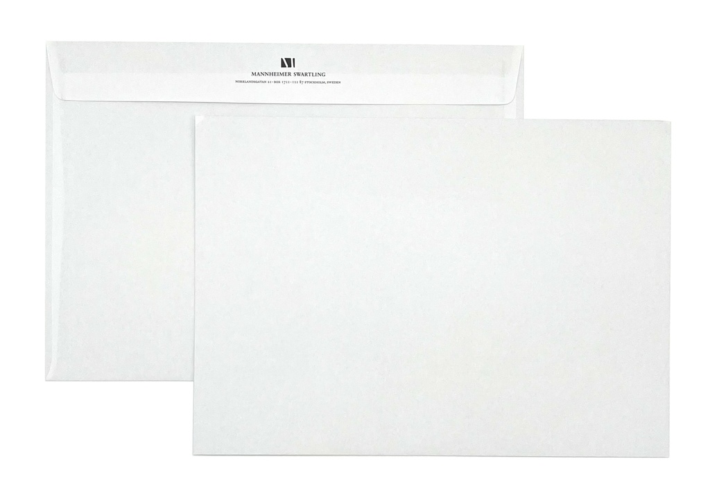 Färdiga kuvert STOCKHOLM Special C4 FH innertryck 0+1 svart 400st/krt (2677-4 med tryck)