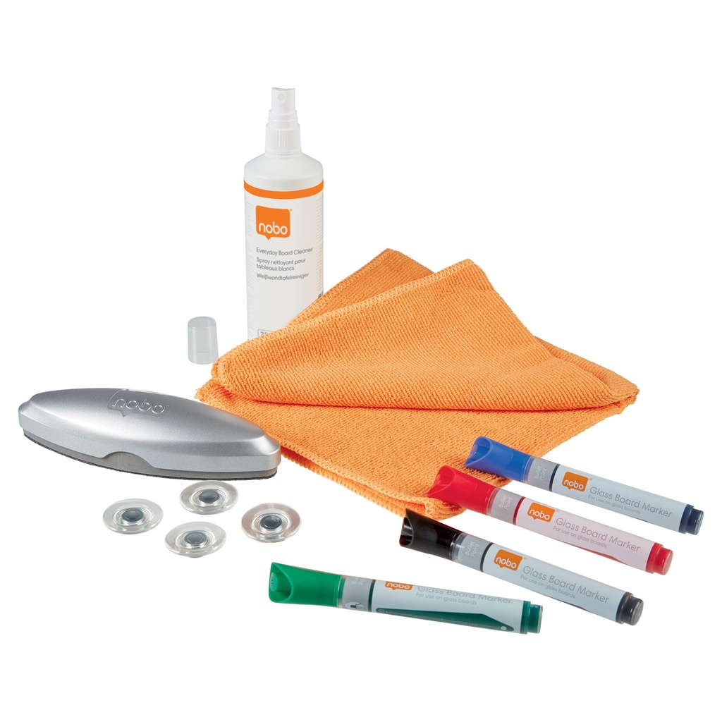 Whiteboard Starter Kit Nobo Glastavlor