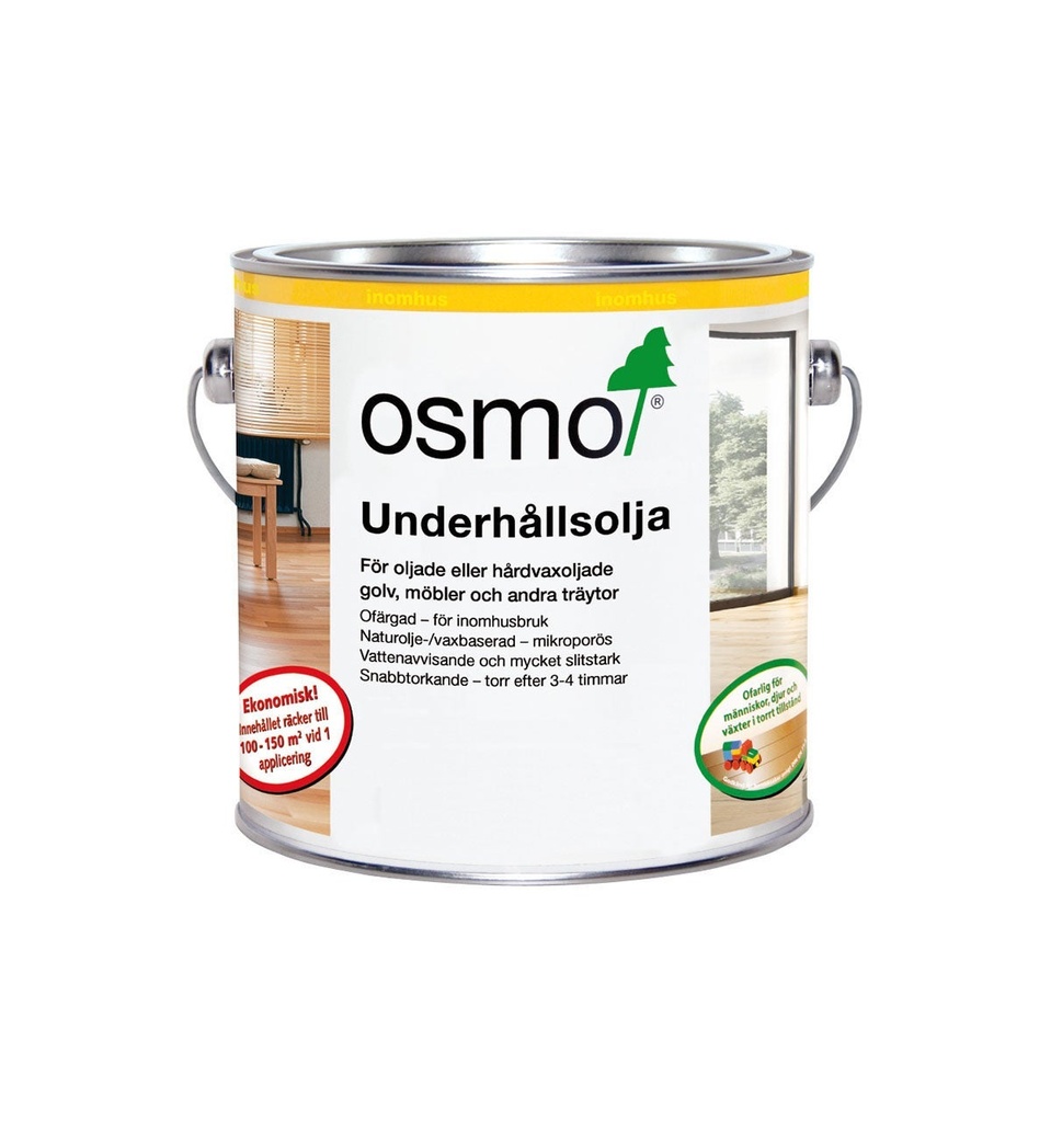 Underhållsolja ofärgad matt 2,5 liter