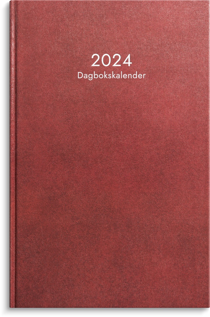 Dagbokskalender röd 2024