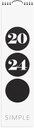 Väggkalender 2024 Simple