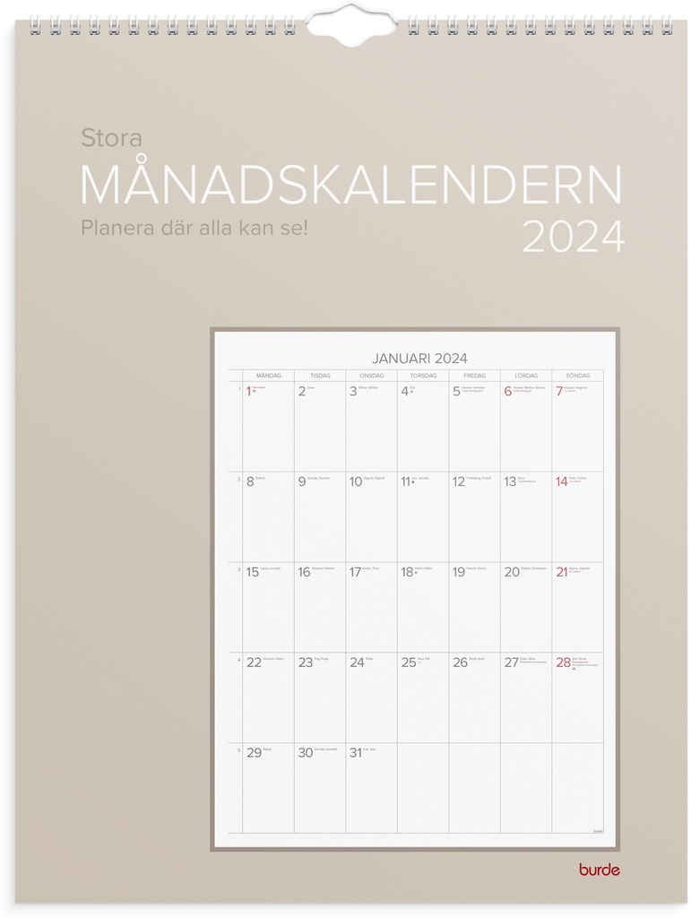 Stora Månadskalendern 2024