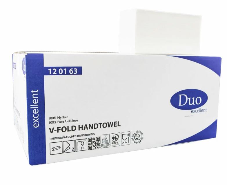 Pappershandduk V-Vikt Duo Premium 3000ark/fp