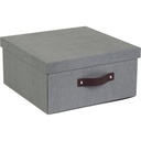 Förvaringsbox Bigso Levi canvas grå