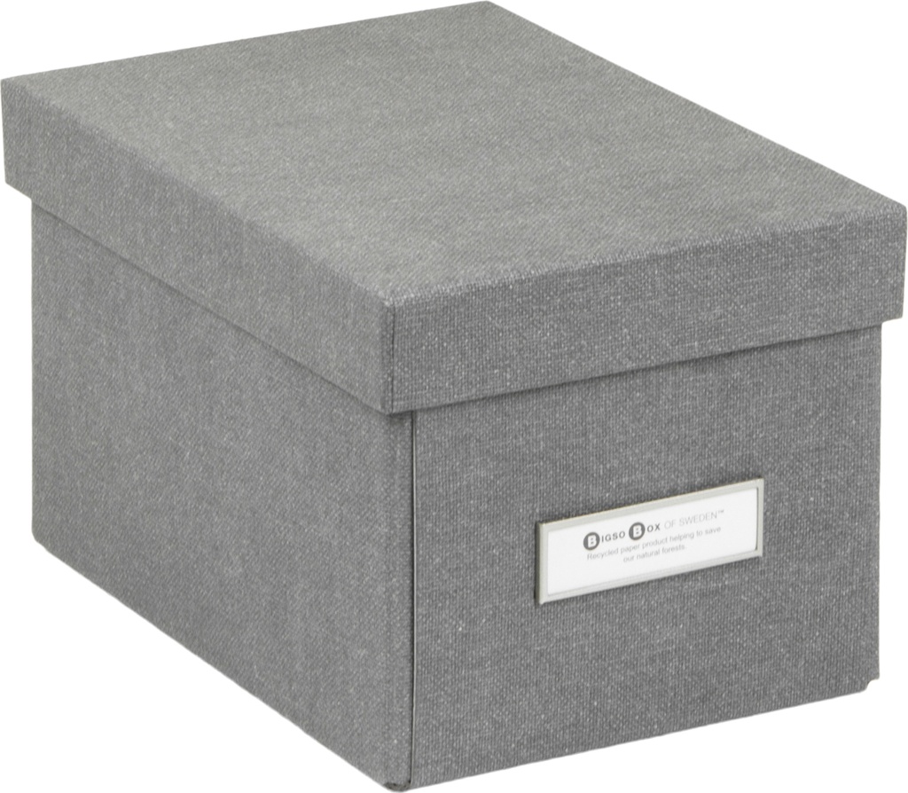 Förvaringsbox Kitty canvas grå