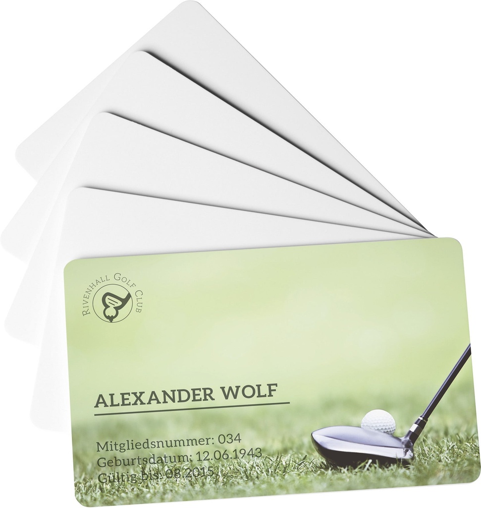 Plastkort Duracard Light 100 st/fp vit