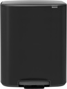 Pedalhink Bo Mattsvart 60 liter Brabantia