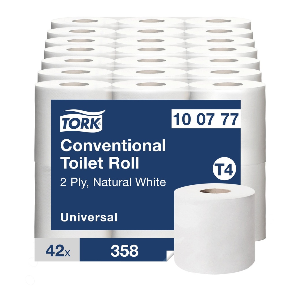 Toalettpapper Universal 2-lager T4 6 rullar/fp