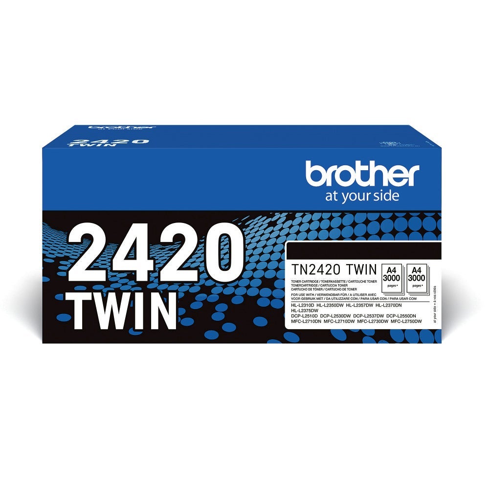 Toner Brother TN2420 Svart 2-pack