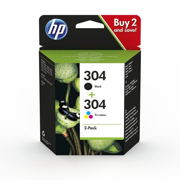 Bläckpatron HP 304 2-pack Black/Tri-colour