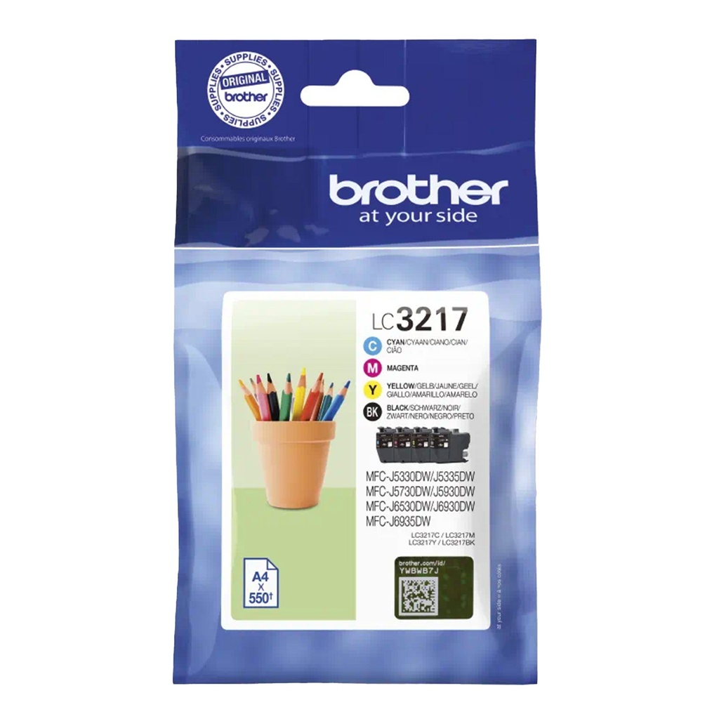 Bläckpatroner LC3217VALDR value pack CMYK