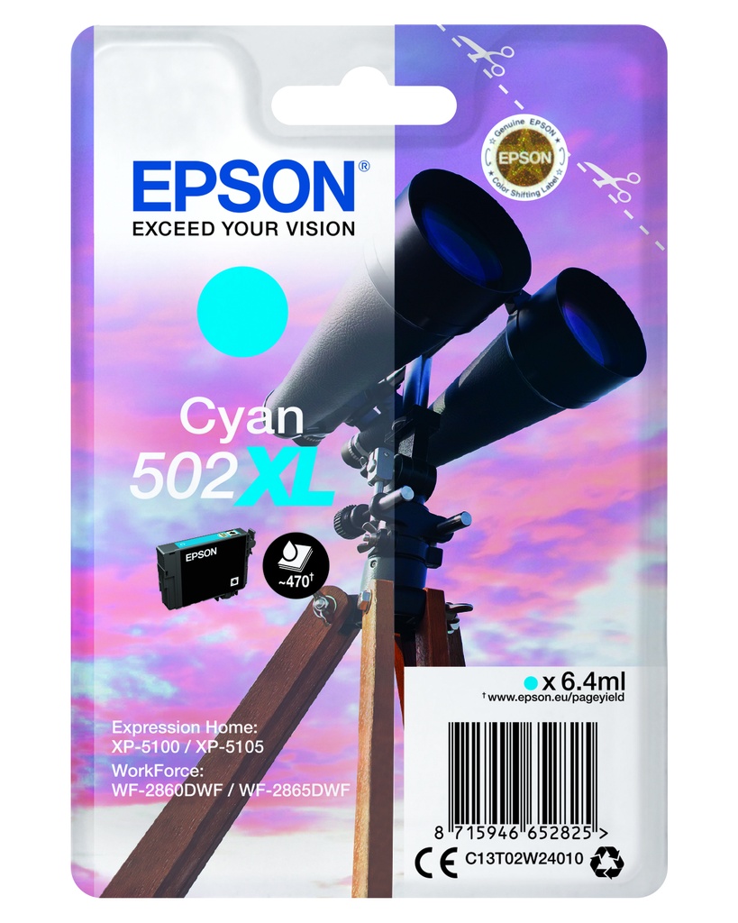 Bläck Epson T502 XL Cyan