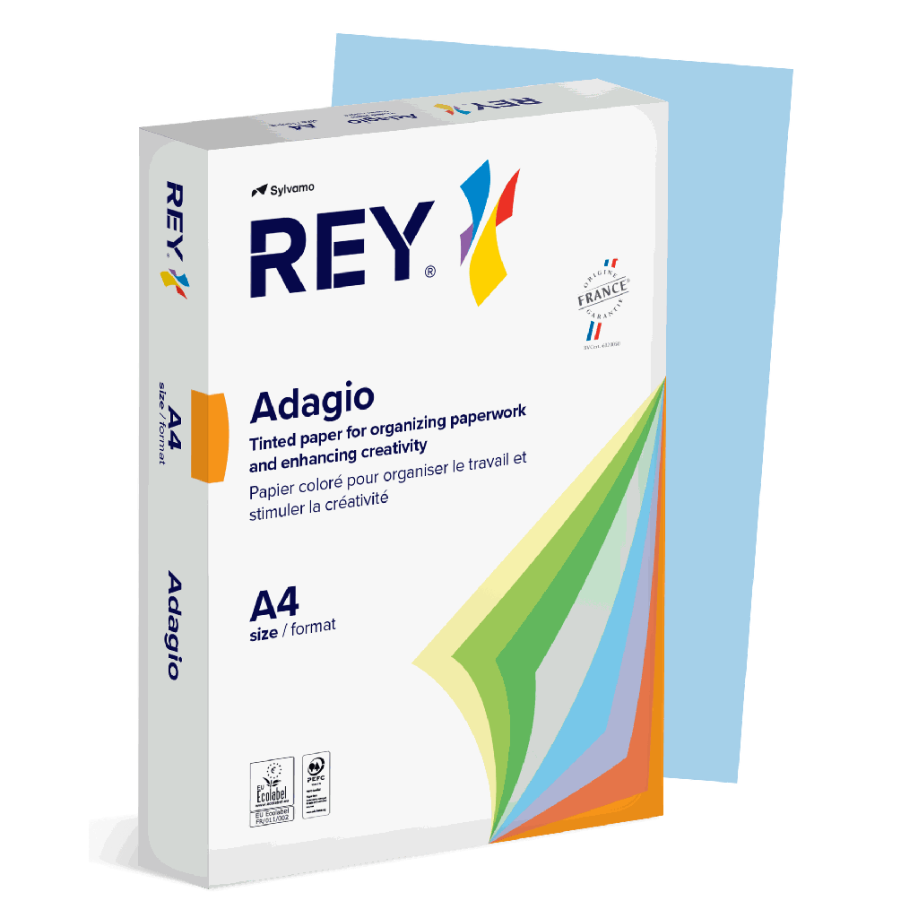 Färgat kopieringspapper Rey Adagio A4 80g 500/fp Blue