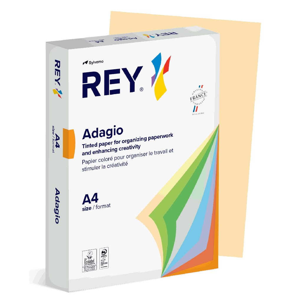 Färgat kopieringspapper Rey Adagio A4 160g 250/fp Sand