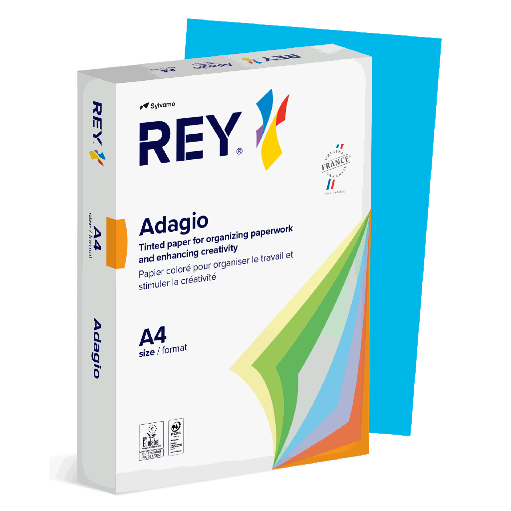 Färgat kopieringspapper Rey Adagio A4 160g 250/fp Deep Blue