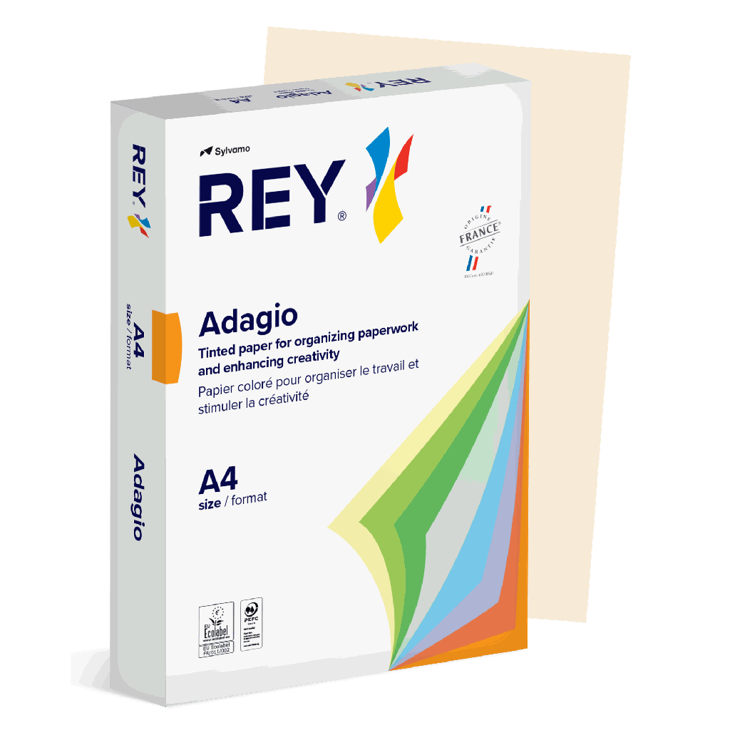 Färgat kopieringspapper Rey Adagio A4 160g 250/fp Ivory