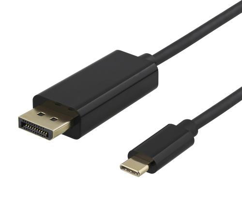 USB-C to DP cable, 1m, svart