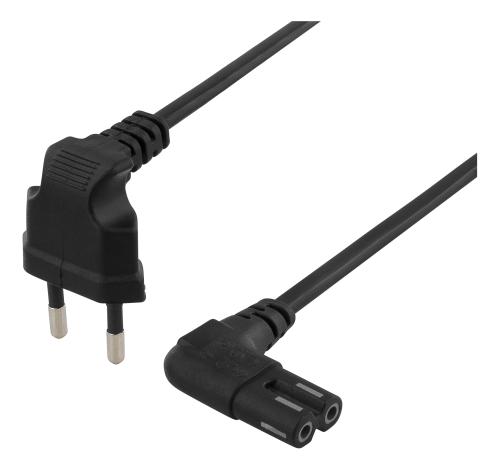 Vinklad apparatkabel 2 m